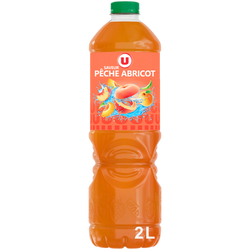 U Boisson aux jus de fruits à base de concentrés aromatisée pêche abricot ABC, 2L