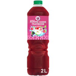 U Boisson à base de jus de fruits aromatisée Pommes, Cassis, Framboise -Bouteille de 2L