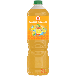 U Boisson aux jus de fruits à base de concentrés, aromatisée orange 2L