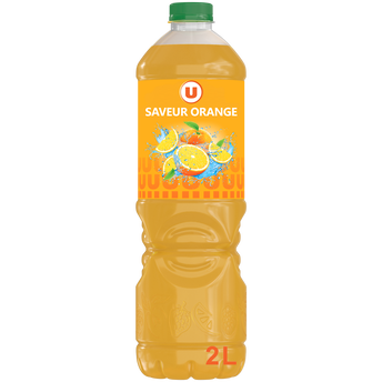 U Boisson aux jus de fruits à base de concentrés, aromatisée orange 2L