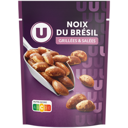 U Noix du Brésil grillées salées sachet de 100g