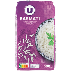 U Riz long basmati paquet aluminisé de 500g