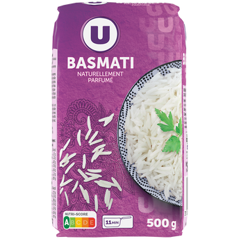 U Riz long basmati paquet aluminisé de 500g