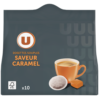 U Café dosettes saveur caramélisé - x10