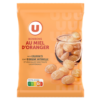 U Bonbons au miel d'oranger sachet de 250g