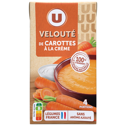 U Soupe Velouté de carottes à la crème brique de 1 litre