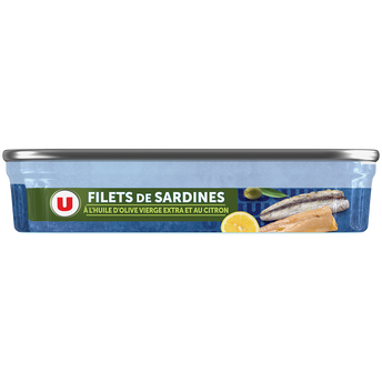 U Filets de sardines à l'huile d'olive et citron 100g