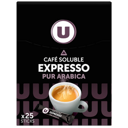 U Café soluble espresso - x25 - 45g