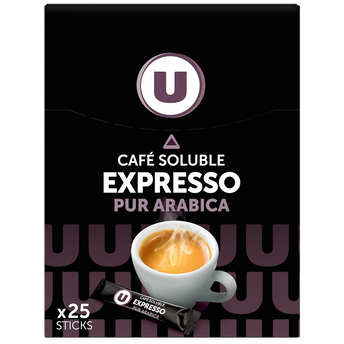 U Café soluble espresso - x25 - 45g