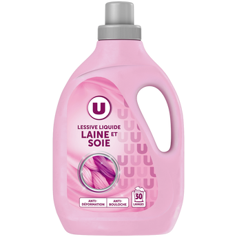 U Lessive liquide - Soin Laine et linges délicats - 30 lavages - 1.5 l