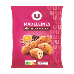 U Madeleines coquilles Pépites chocolat 400g