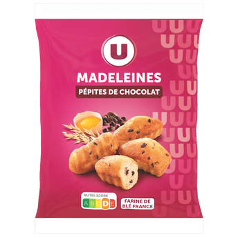 U Madeleines coquilles Pépites chocolat 400g