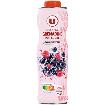 U Sirop de grenadine bidon de 75cl