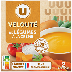U Soupe Velouté de légumes à la crème 2 briques de 30cl, 620g