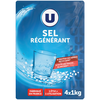 U Sel régénérant pour lave-vaisselle 4x1kg
