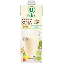U BIO Boisson végétale soja à la vanille 1l