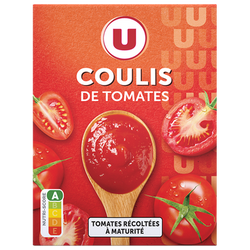U Pulpe de Tomates spécial sauce coulis boîte de 390g