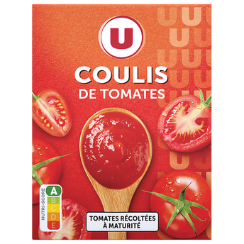 U Pulpe de Tomates spécial sauce coulis boîte de 390g