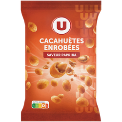 U Cacahuètes enrobées goût paprika sachet de 150g