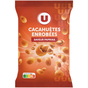 U Cacahuètes enrobées goût paprika sachet de 150g