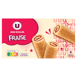 U Gâteau Mini roulé fraise 150g