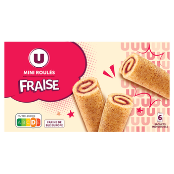 U Gâteau Mini roulé fraise 150g