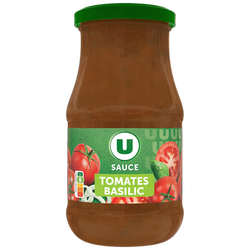 U Sauce tomates et basilic bocal de 420g