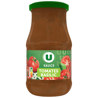 U Sauce tomates et basilic bocal de 420g