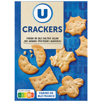 U Biscuits apéritifs Crackers assortiment paquet de 100g