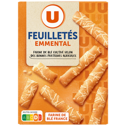 U Crackers feuilletés emmental paquet de 85g