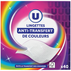 U Lingettes anti-transfert de couleurs x40