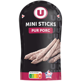 U Mini sticks Saucisson Sec Pur Porc - 100g