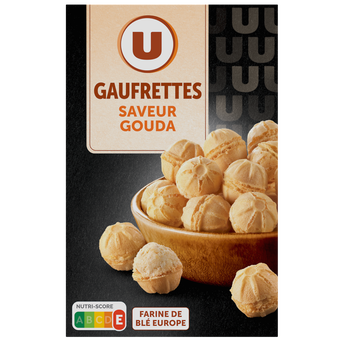 U Biscuits apéritifs Gaufrette gouda paquet de 75g