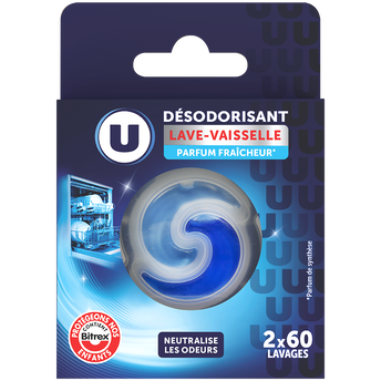 U Désodorisant lave-vaiselle U parfum fraîcheur x2