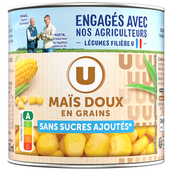 U Maïs doux en grains sans sucre ajouté - Boîte 285g