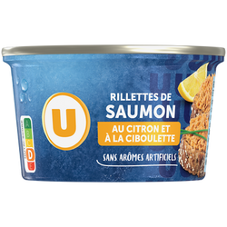 U Rillettes de saumon citron et ciboulette boîte de 125g