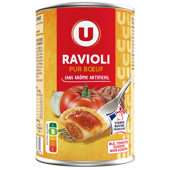 U Ravioli pur boeuf boîte de 400g
