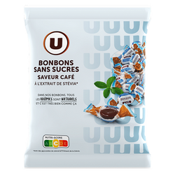 U Bonbons saveur café sans sucre stevia 120g