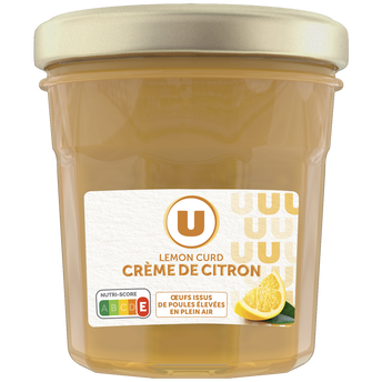 U Confiture de lemon curd, crème de citron à tartiner pot de 380g