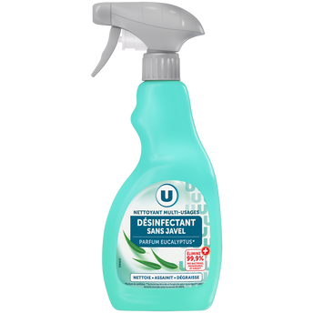 U Nettoyant désinfectant sans javel multi usages spray de 500ml