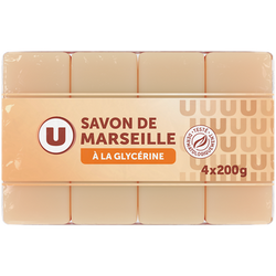 U Savon de Marseille glycériné 4x200g