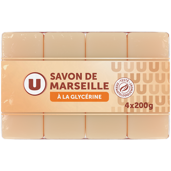U Savon de Marseille glycériné 4x200g