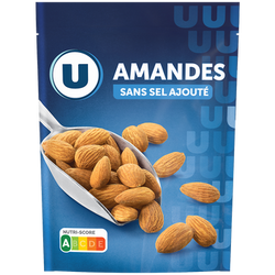 U Amandes grillées sans sel ajouté, sachet de 100g