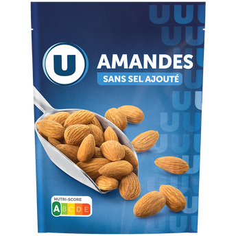 U Amandes grillées sans sel ajouté, sachet de 100g