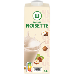 U Boisson végétale saveur noisette 1L