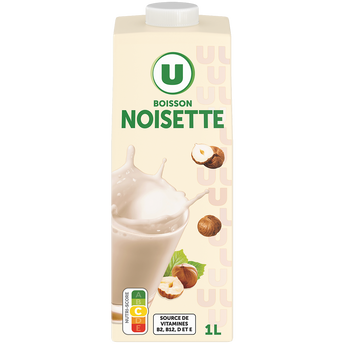 U Boisson végétale saveur noisette 1L