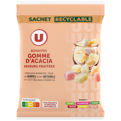 U Bonbons gommes saveurs fruitées - Sachet 300g