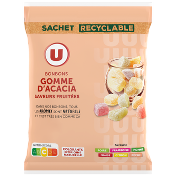 U Bonbons gommes saveurs fruitées - Sachet 300g