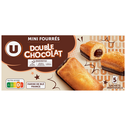 U Gâteau Mini fourré double chocolat 150g