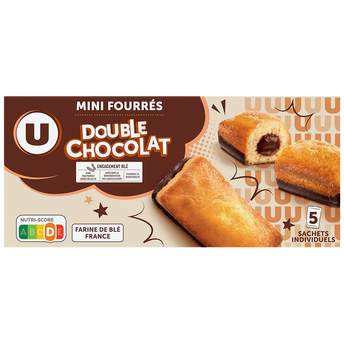 U Gâteau Mini fourré double chocolat 150g